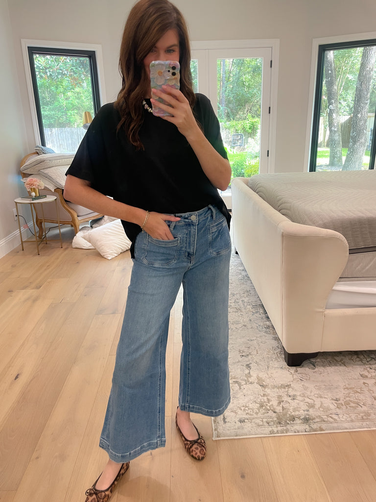 Mica McKay High Rise Wide Leg Jeans