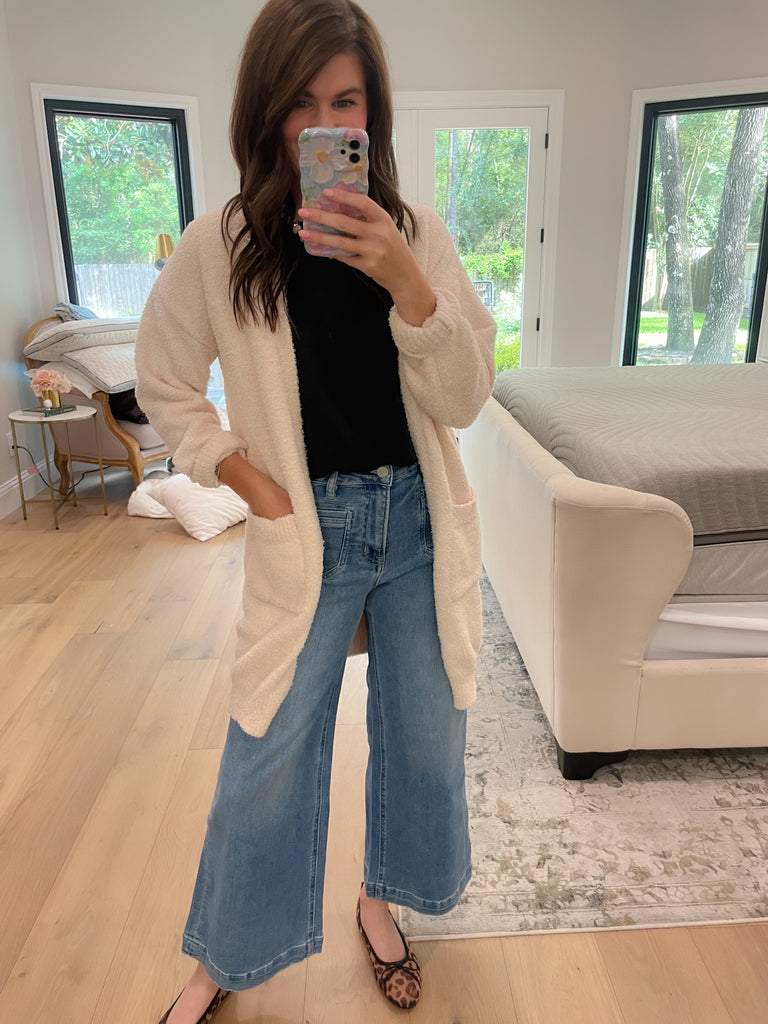 Time to Smile Cardigan in Natural