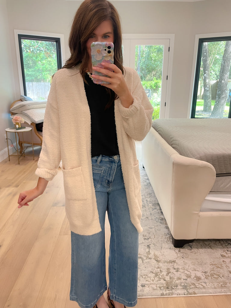 Time to Smile Cardigan in Natural