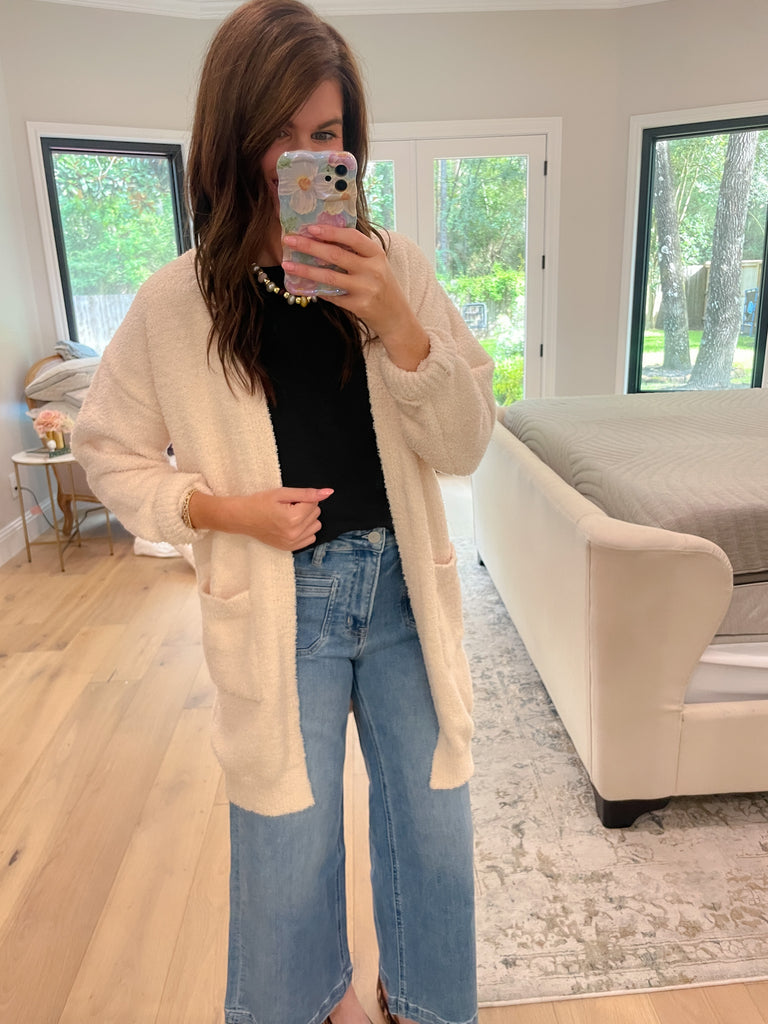 Time to Smile Cardigan in Natural