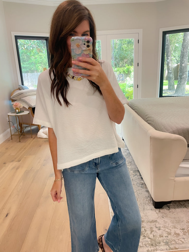 Simply Stated Tee in Off White