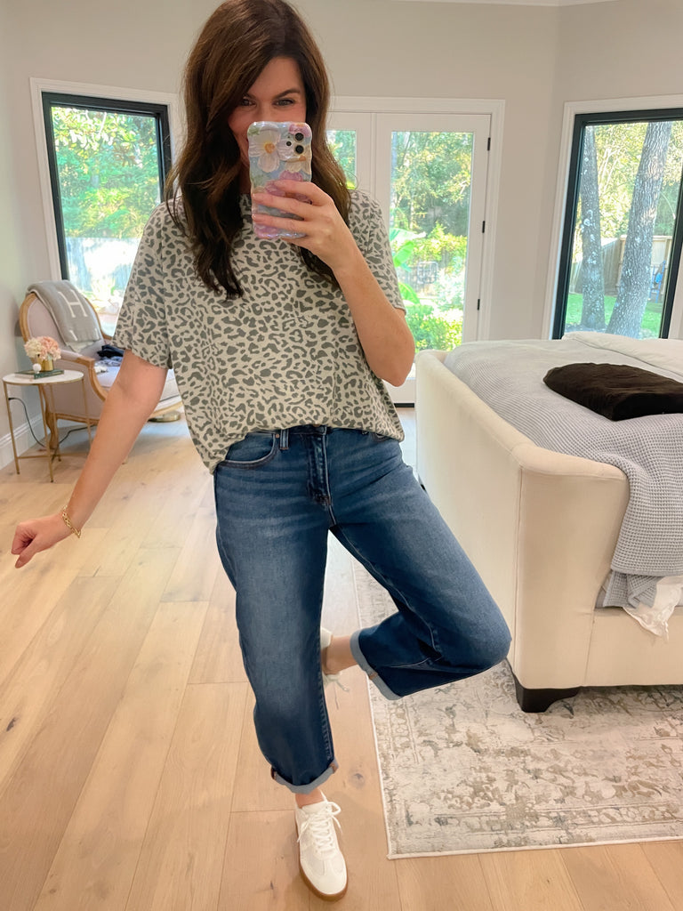 Carefree Spots Tee in Gray