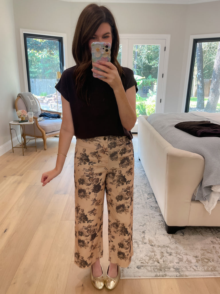 Wildflower Way Jeans in Taupe