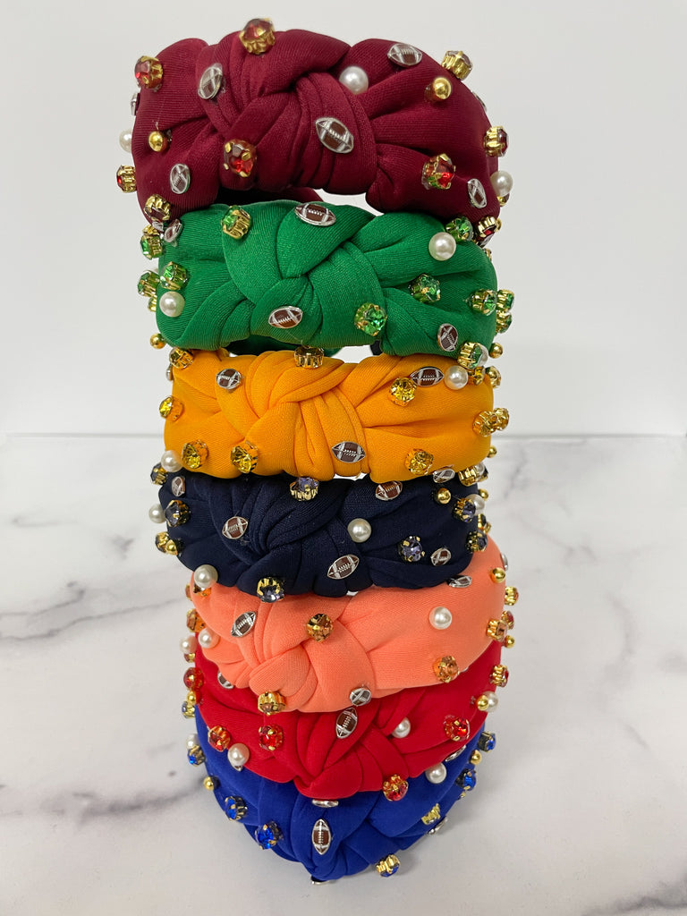 Embellished Football Headbands in Multiple Colors *Final Sale*