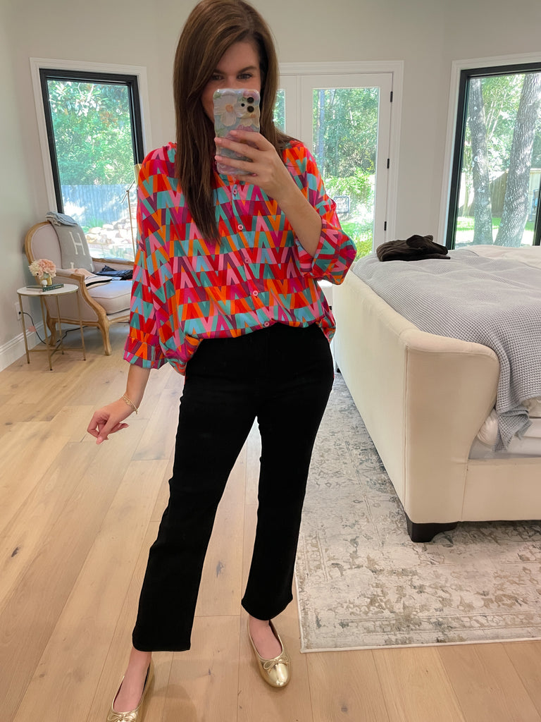 Risen Jett Tummy Control Cropped Black Jeans