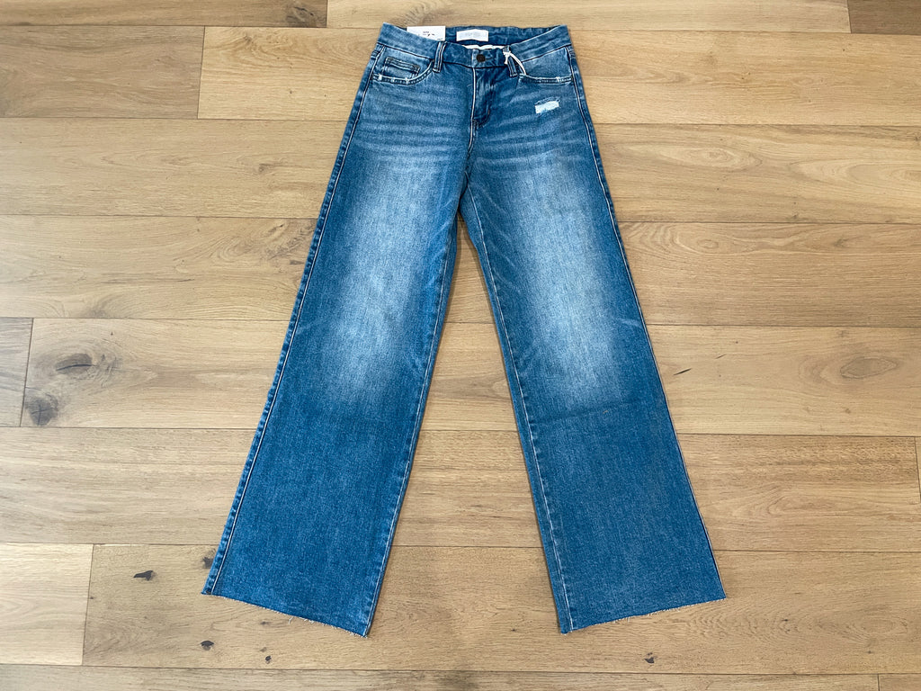 Vervet Marlowe Mid Rise Wide Leg Jeans