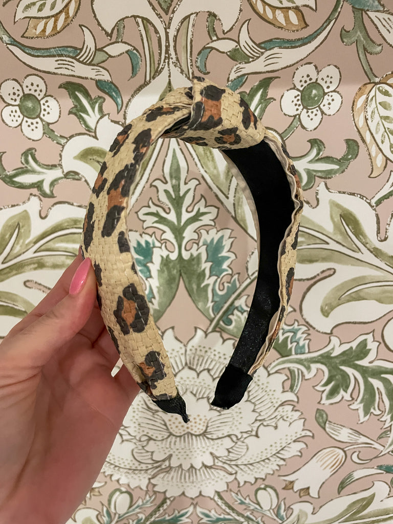 Leopard Rattan Headband *Final Sale*