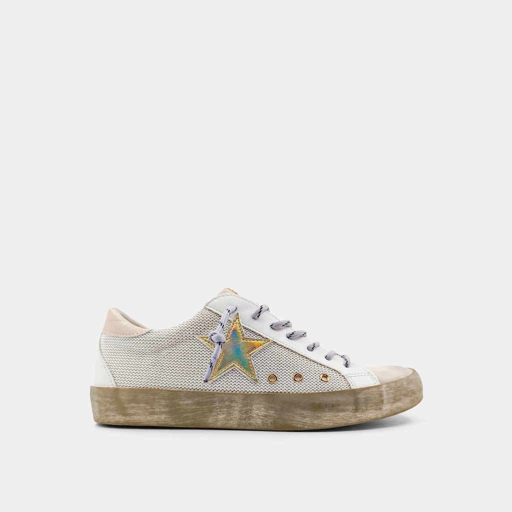 Shu Shop Paula Sneakers in Bone Mesh
