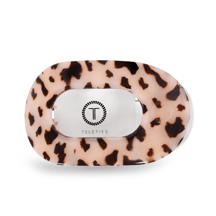 Teleties - Blonde Tortoise Large Flat Round Clip *Final Sale*