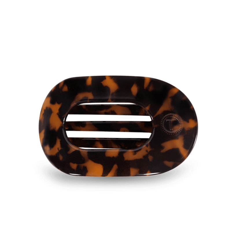 Teleties - Tortoise Medium Flat Round Clip *Final Sale*