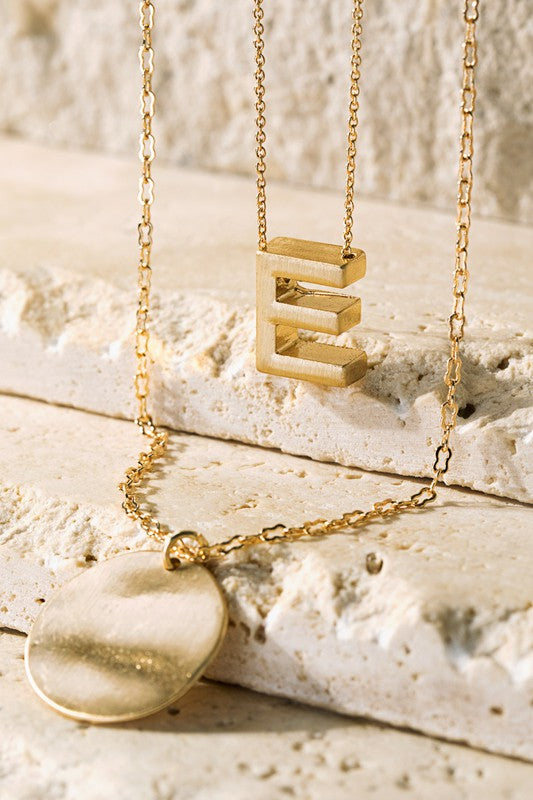 Layered Initial Necklace