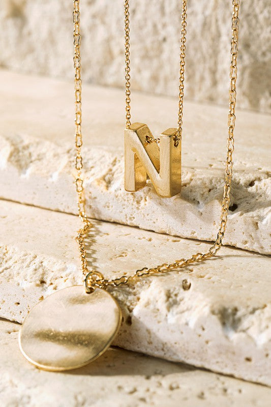 Layered Initial Necklace