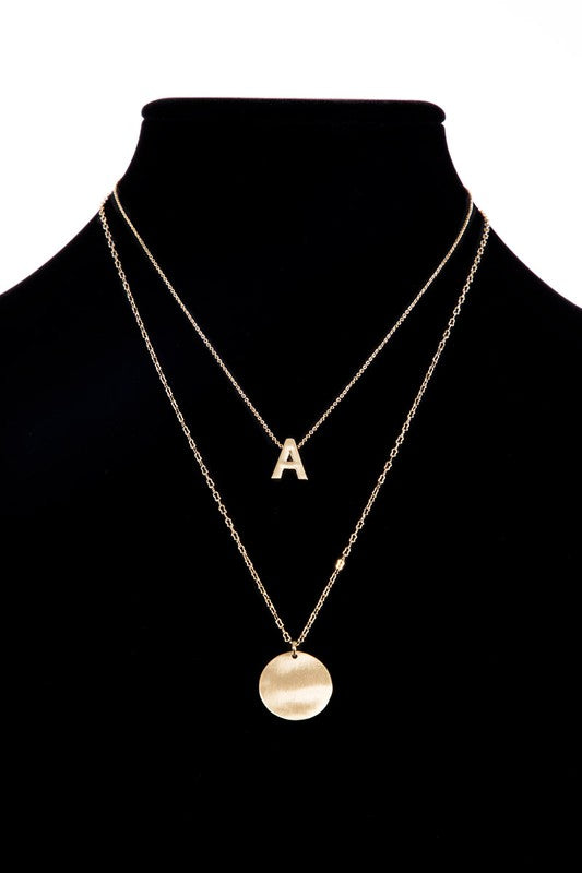 Layered Initial Necklace