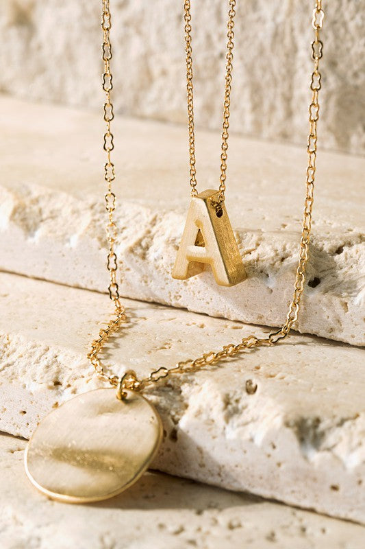 Layered Initial Necklace