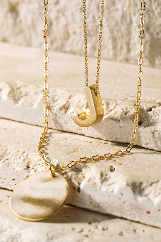 Layered Initial Necklace