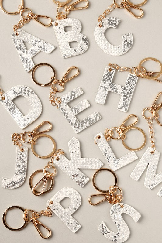 Double-Sided Snake Print Key Ring *Final Sale*