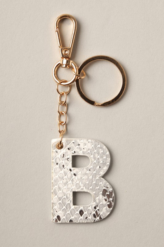 Double-Sided Snake Print Key Ring *Final Sale*
