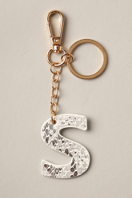 Double-Sided Snake Print Key Ring *Final Sale*