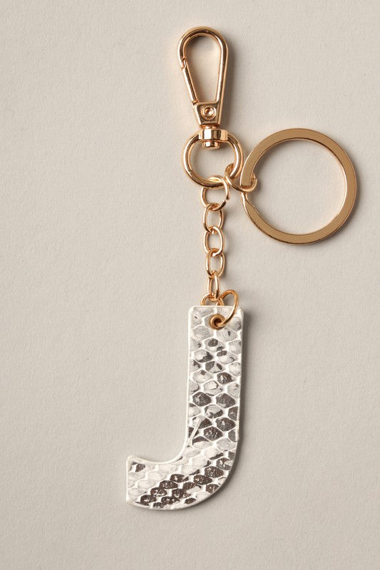 Double-Sided Snake Print Key Ring *Final Sale*