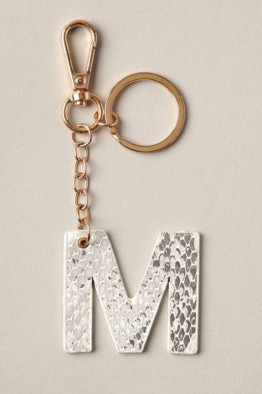 Double-Sided Snake Print Key Ring *Final Sale*