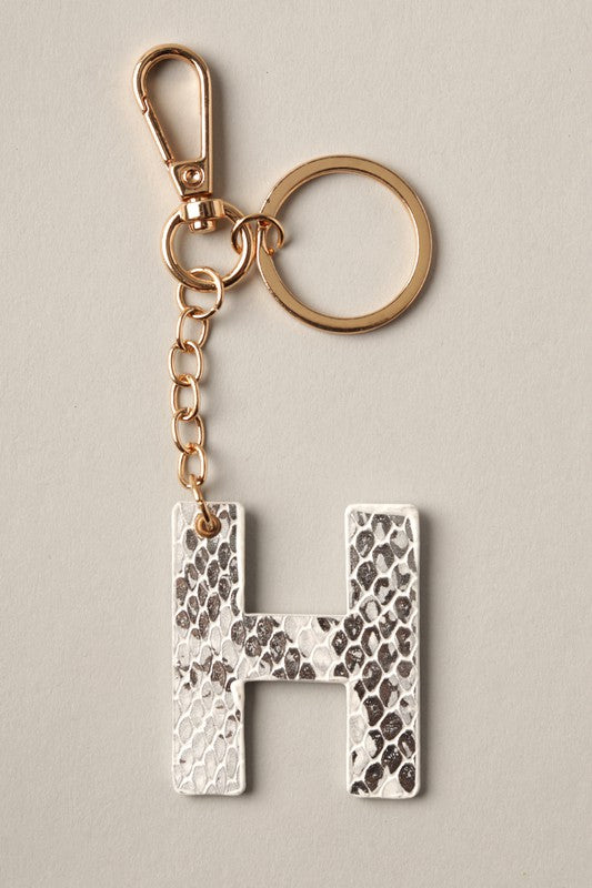 Double-Sided Snake Print Key Ring *Final Sale*