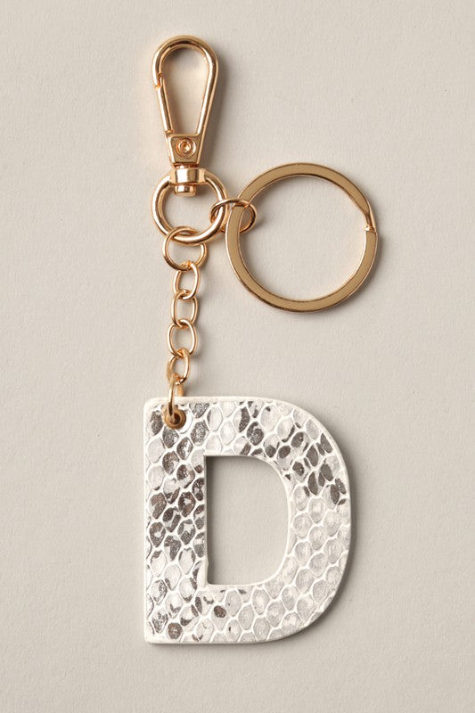 Double-Sided Snake Print Key Ring *Final Sale*