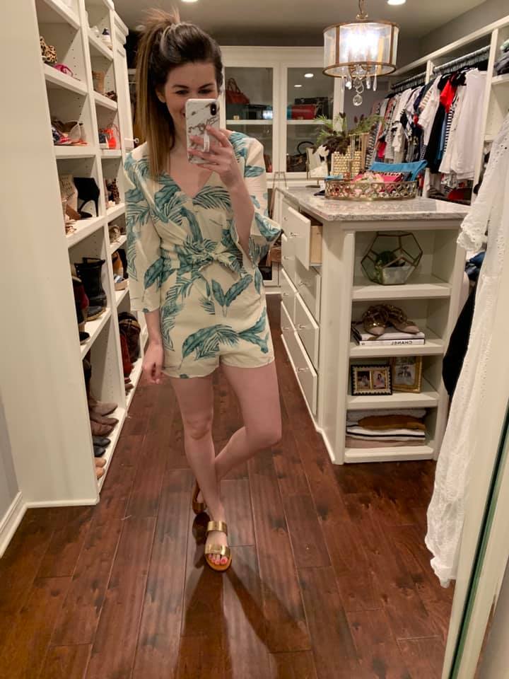 SALE! Shake Your Palm Palms Romper *Final Sale*