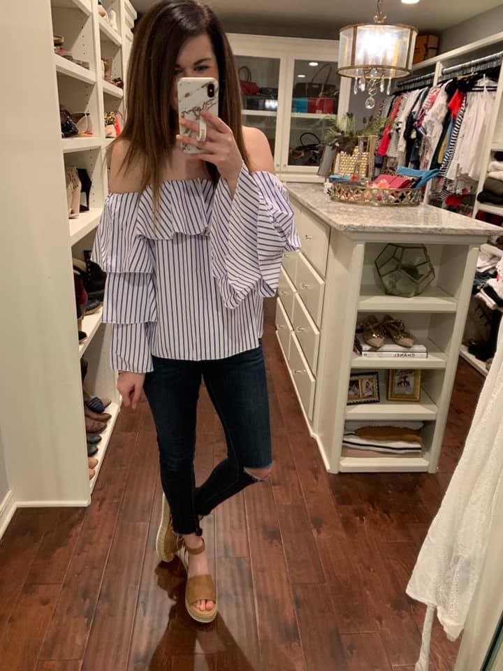 SALE! Ruffles and Rosé Top *Final Sale*