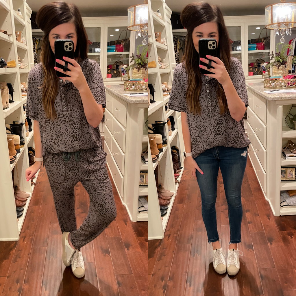 SALE! Cozy Living Tee in Charcoal *Final Sale*