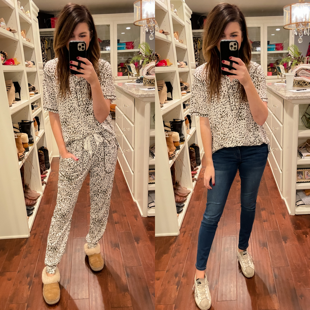 Cozy Living Tee in Off White