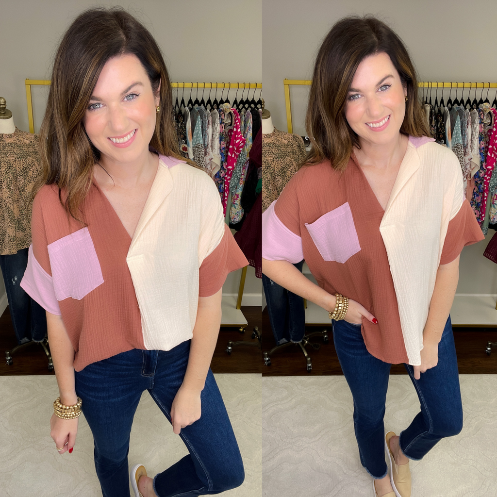 Never a Dull Moment Top in Clay