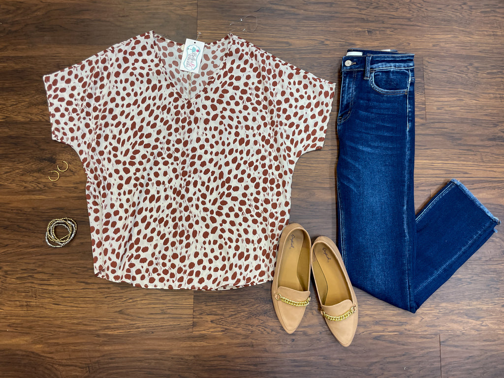 SALE! Moment in Time Top in Taupe *Final Sale*