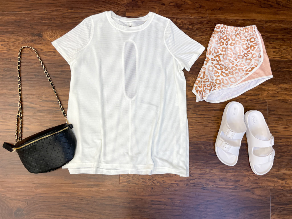 Mono B Barre then Brunch Tee in White