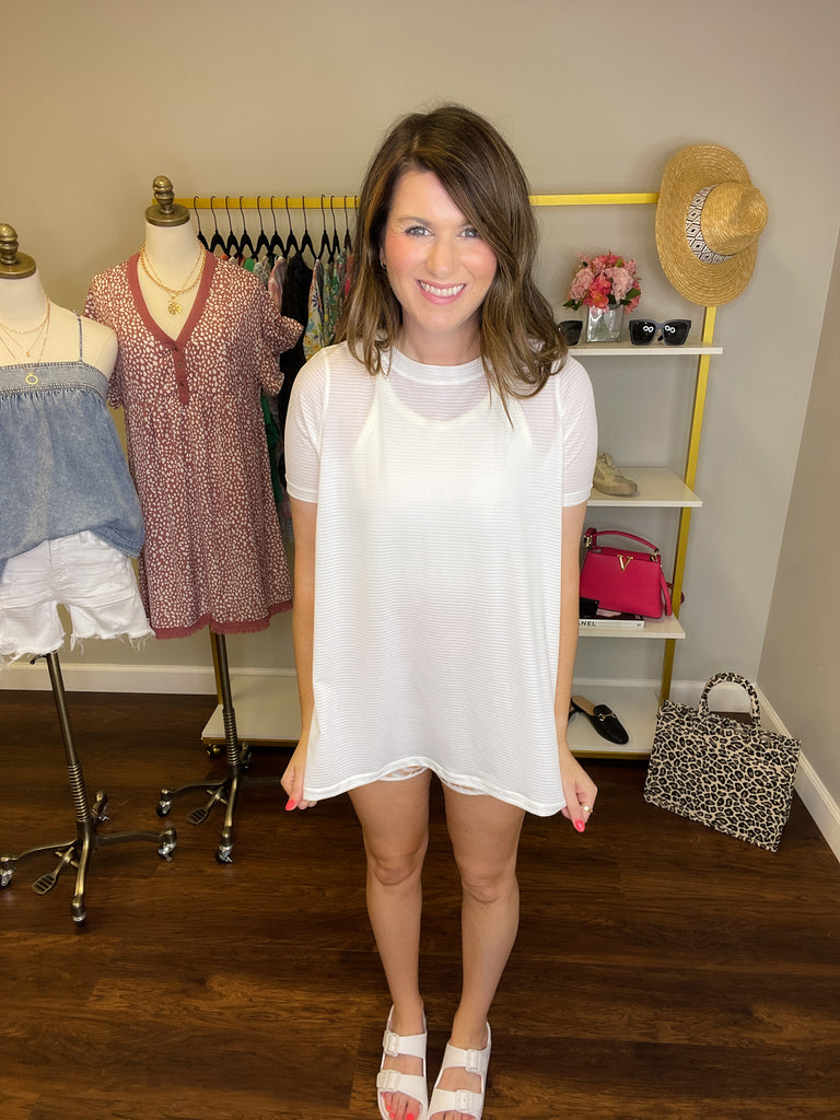 Mono B Barre then Brunch Tee in White