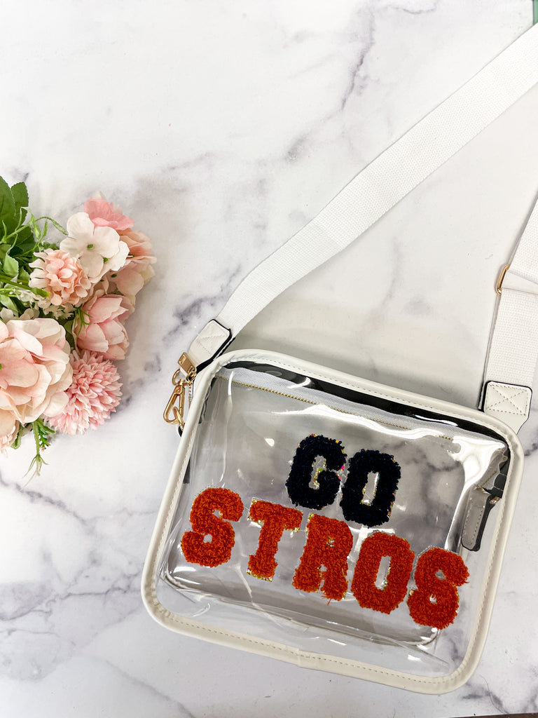 Chenille Patch Clear Bag - Go Stros *Final Sale*