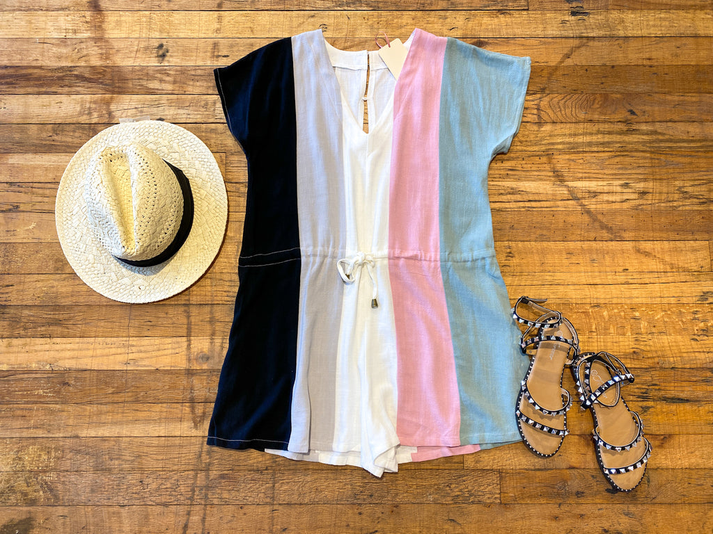 Ainsley Romper in Black Combo