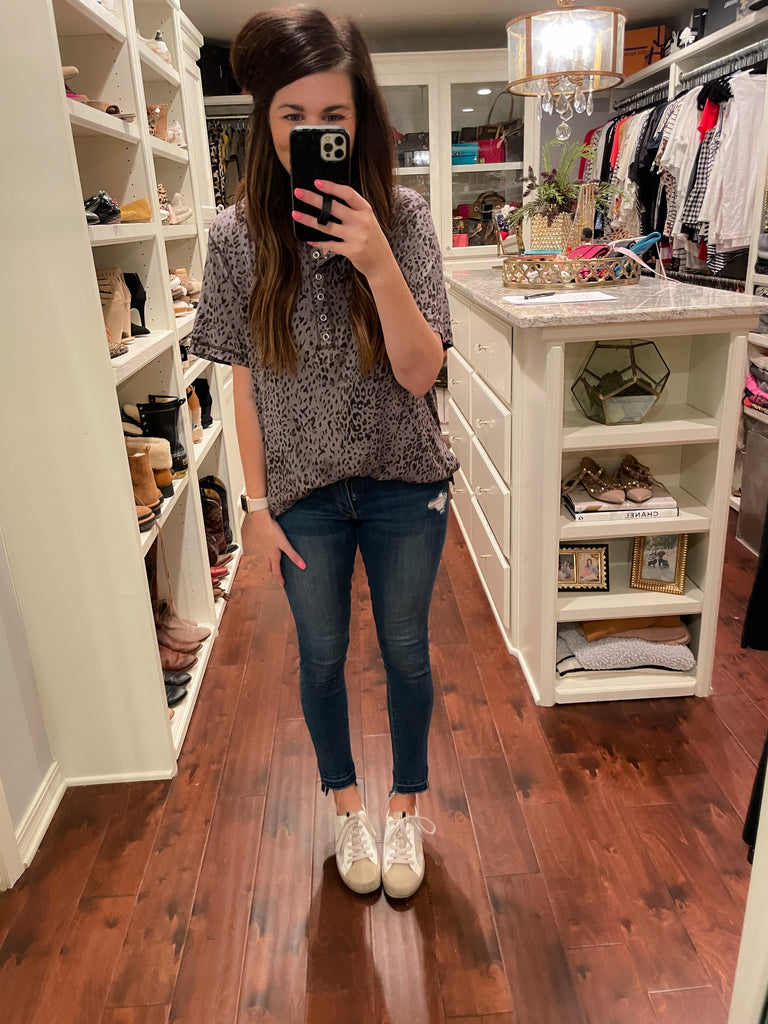 SALE! Cozy Living Tee in Charcoal *Final Sale*