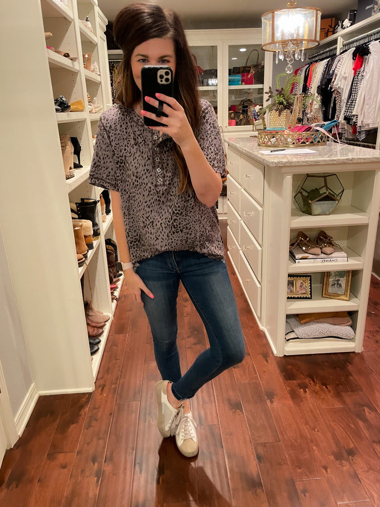 SALE! Cozy Living Tee in Charcoal *Final Sale*