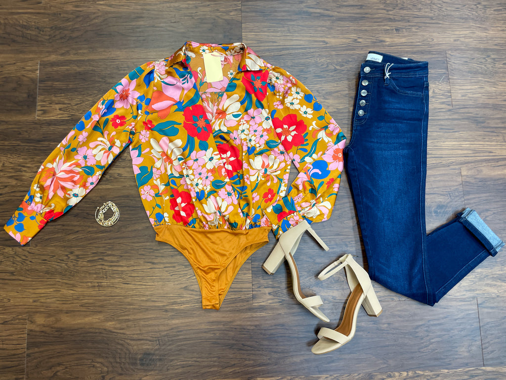 Something in the Water Bodysuit in Camel