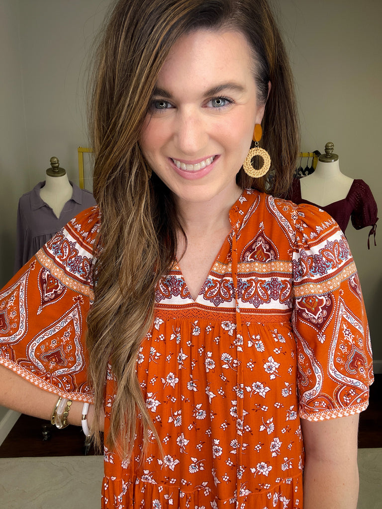 Rattan and Wood Earrings *Final Sale*