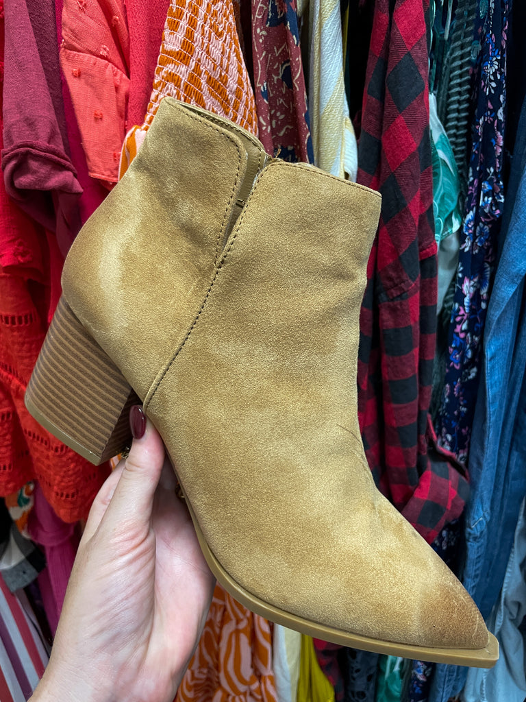 Part Booties in Camel