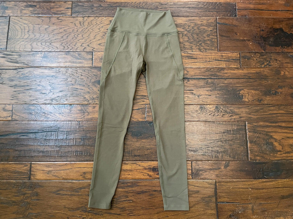 SALE! Mono B Reach Your Goals Leggings in Olive *Final Sale*