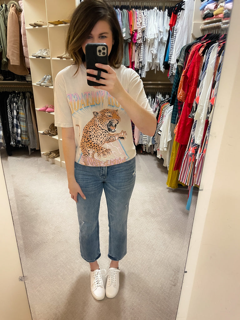 SALE! High Voltage Tour Tee in Off White *Final Sale*