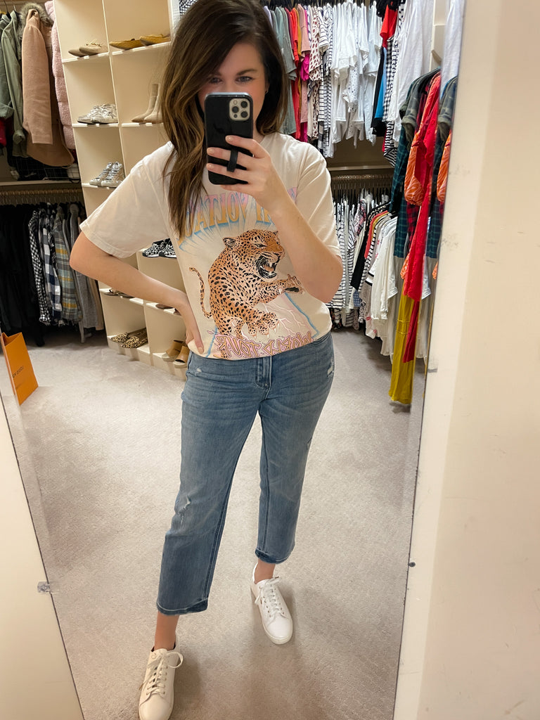 SALE! High Voltage Tour Tee in Off White *Final Sale*