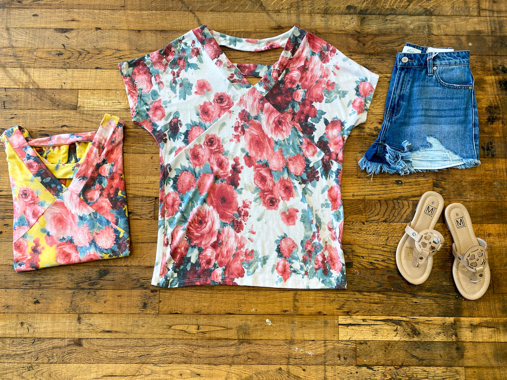 SALE! Brielle Tunic in White and Yellow *Final Sale*