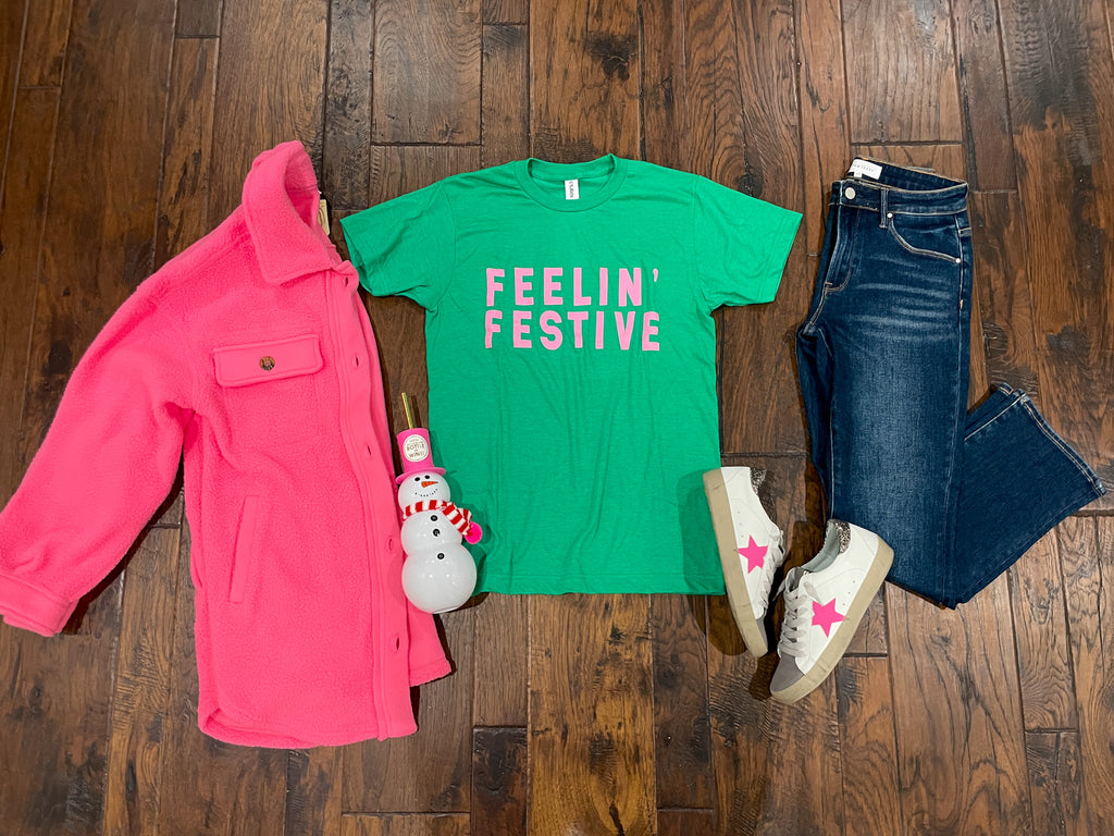 *BELLES & DOORBUSTER* Feelin' Festive Tee *Final Sale*