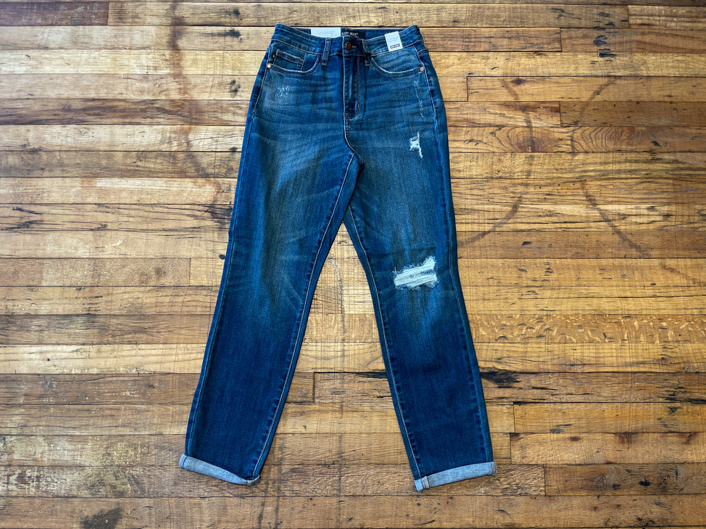 Judy Blue Brooks Patched Knee Boyfriend Jeans