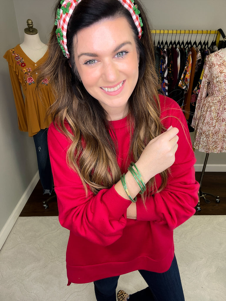 *BELLES & DOORBUSTER* Glitter Jelly Tube Bangles in Green *Final Sale*