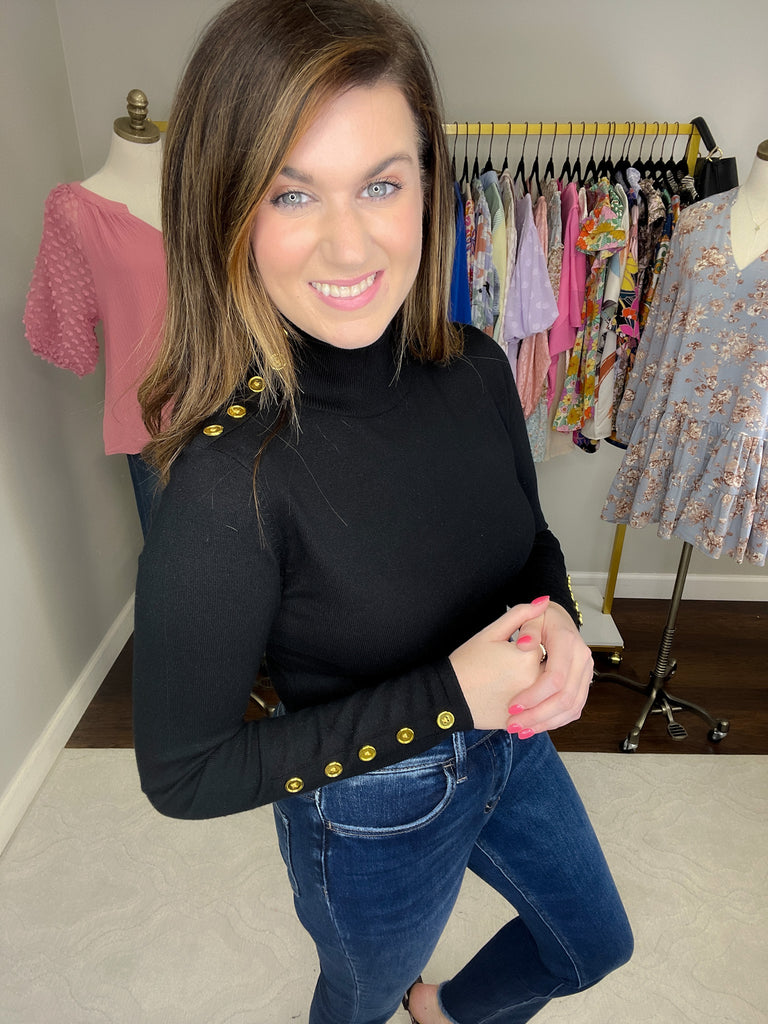 *BELLES & DOORBUSTER* Cute as a Button Sweater *Final Sale*