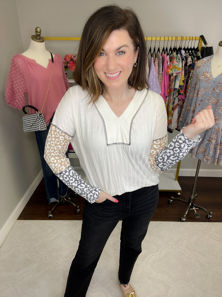 SALE! *BELLES & DOORBUSTER* Andi Color Block Top *Final Sale*